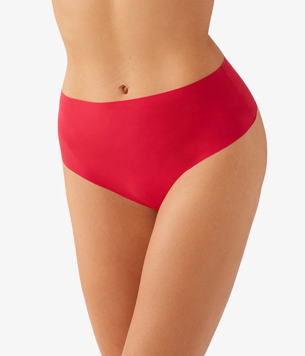 b.bare Hi-Waist Thong: Crimson Red