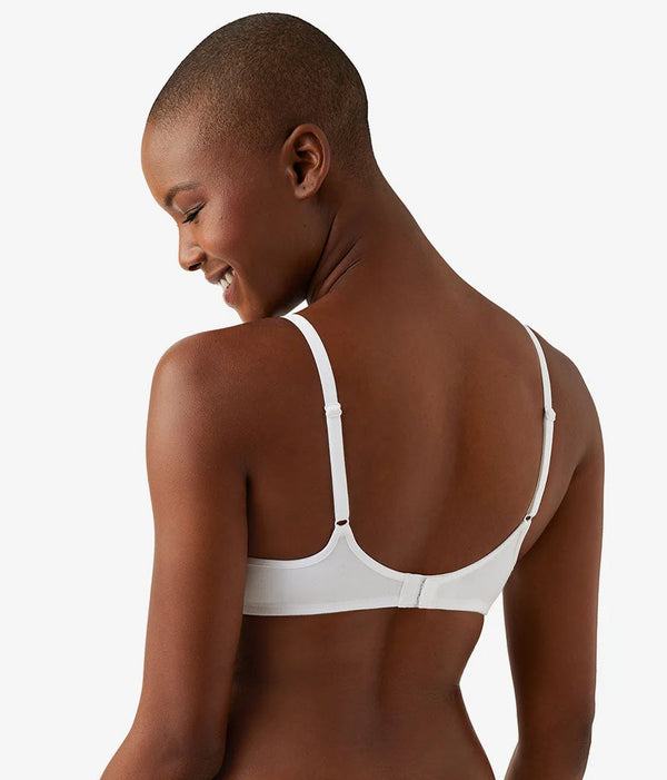 Cotton To A Tee Scoop Underwire Bra: White