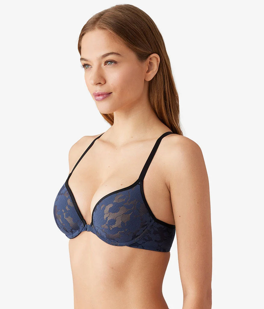 Shadow Scene Front Close Push Up Bra: Mood Indigo