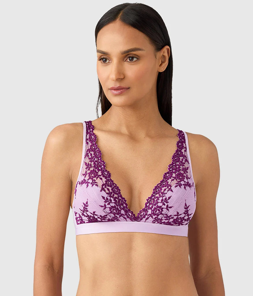 Embrace Lace® Wire Free Bralette: Lavender Sage/Dark Purple Main image