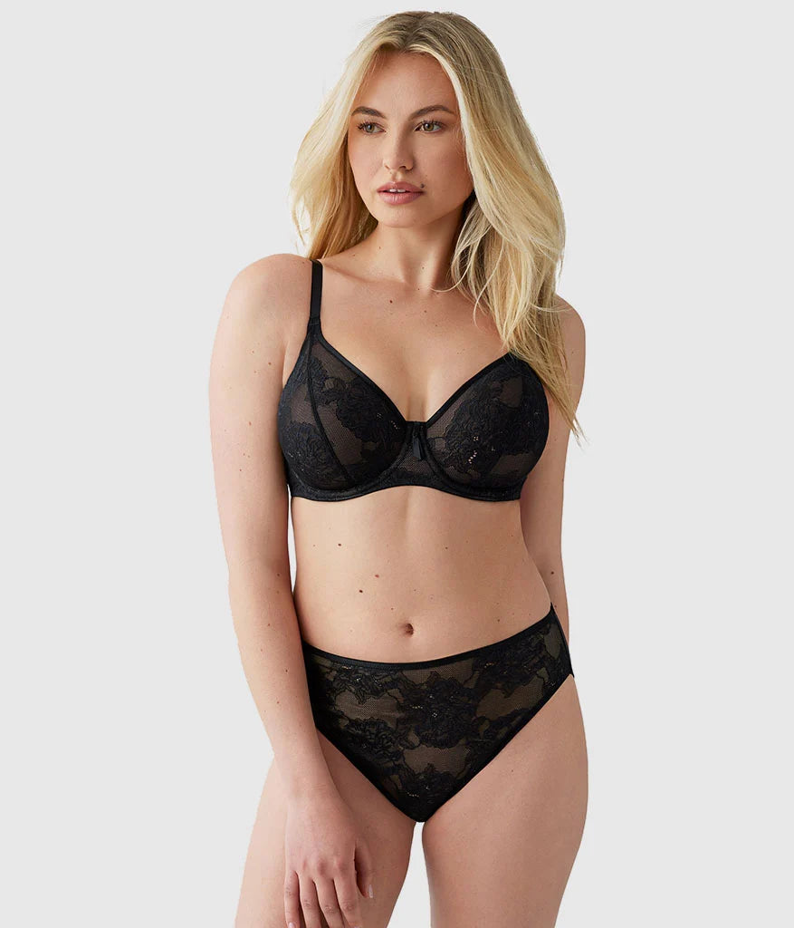 Full Bloom Underwire Bra: Black