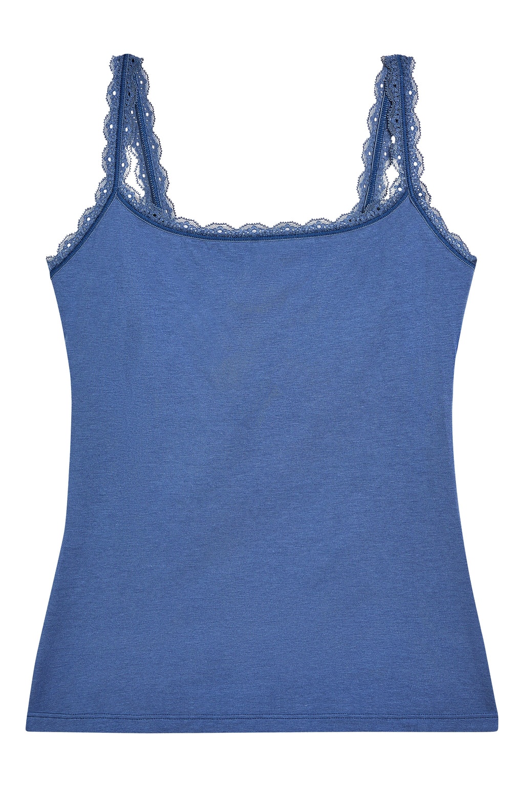 Inspired Eyelet Shelf Bra Cami: Vintage Indigo