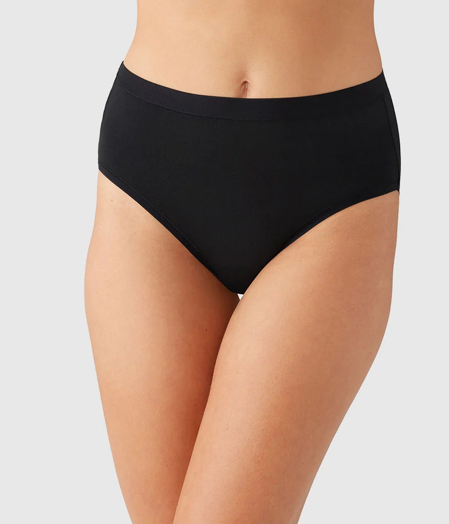 Understated Cotton Brief: Black