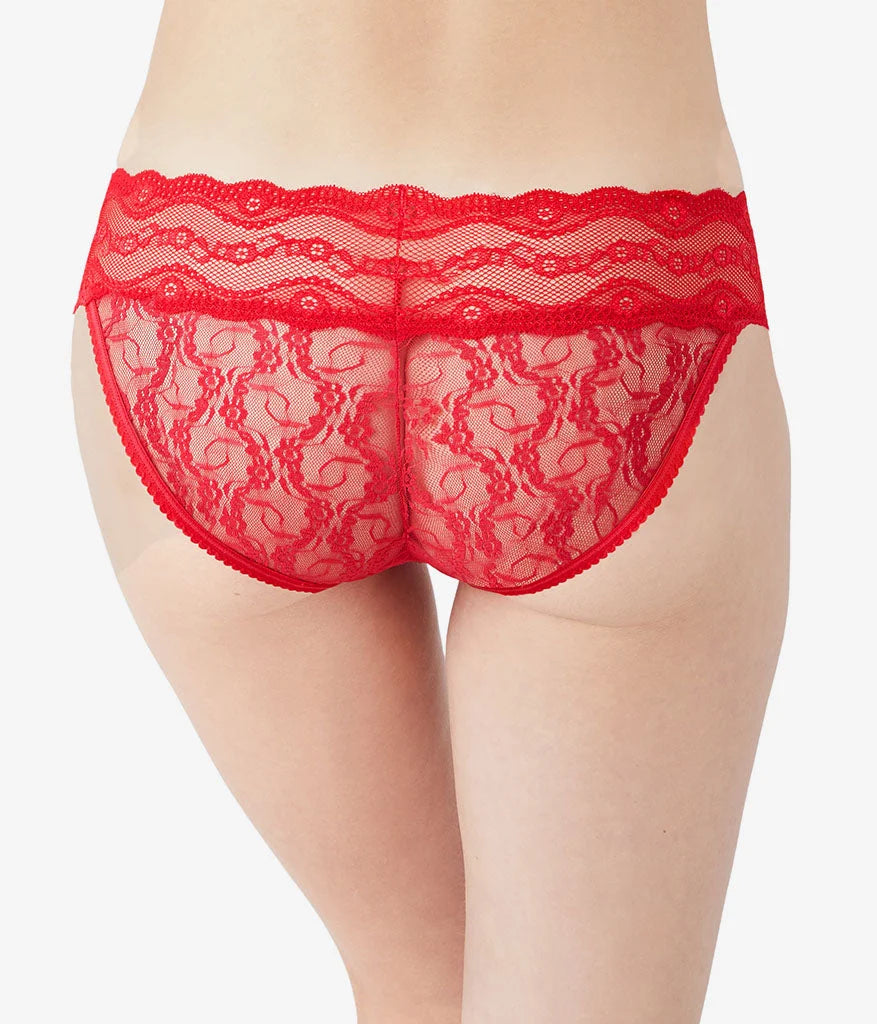 Lace Kiss Bikini Panty Pack: White/Crimson Red/Night