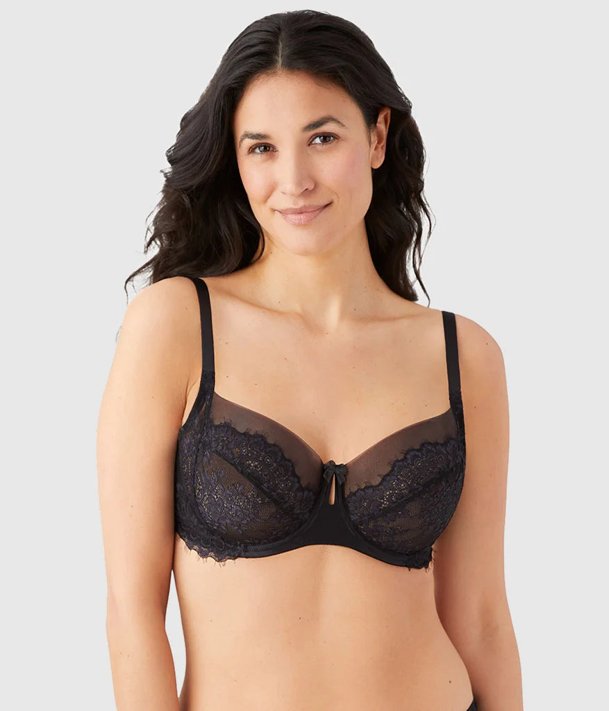 Center Stage Underwire Bra: Black/Graphite Main image