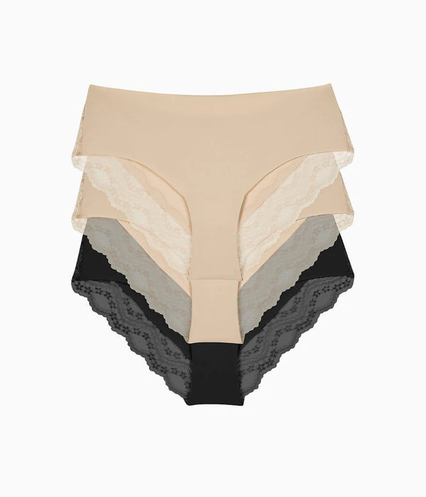 b.bare Cheeky Panty Pack: Au Natural/Au Natural/Night
