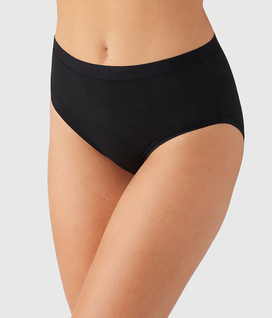 Understated Cotton Brief: Black