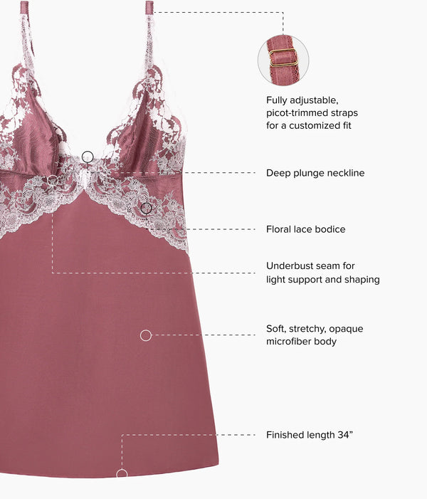 Modern Affair Chemise: Rose Brown/Cradle Pink