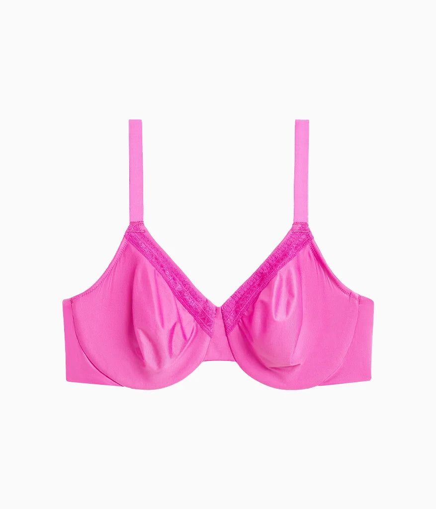 Perfect Primer Full Figure Underwire Bra: Wild Azalea