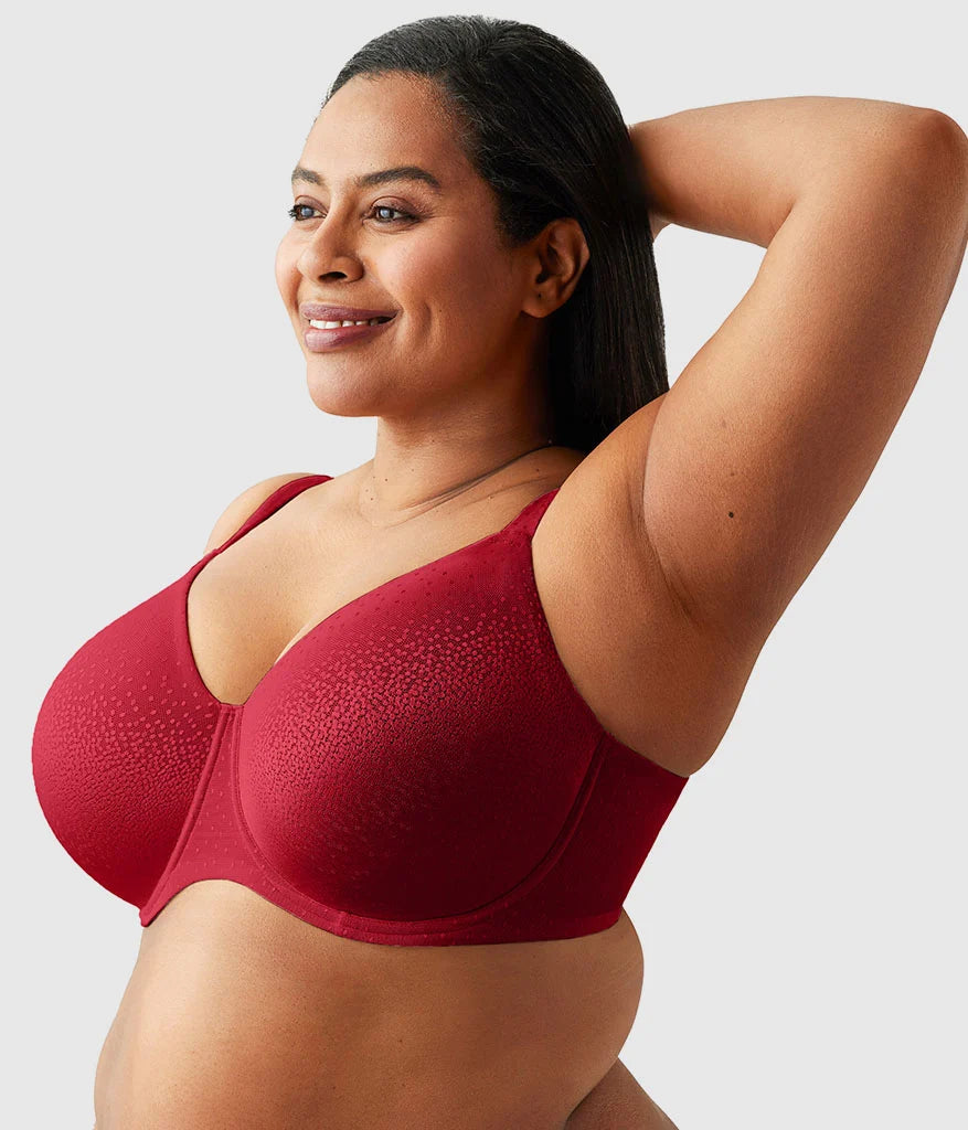 Back Appeal® H-K Cup Underwire Bra: Regina Red Secondary image