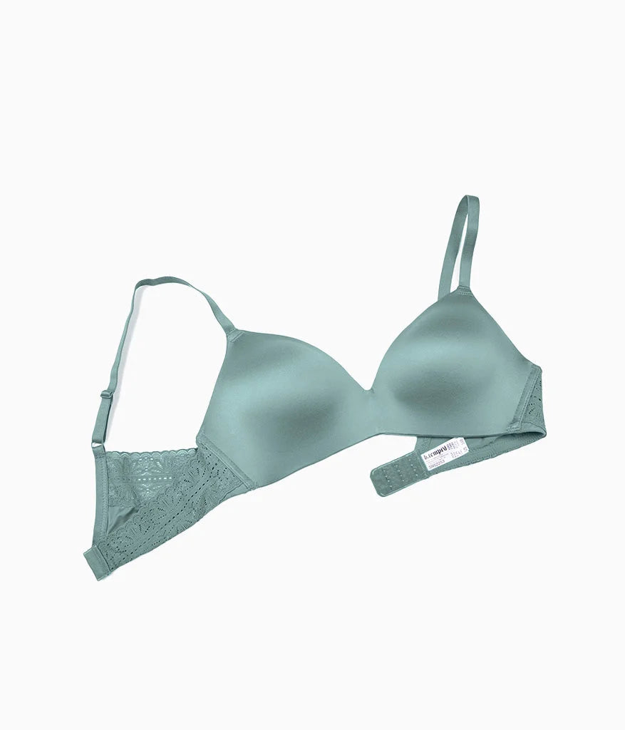 Future Foundation Wire Free T-Shirt Bra with Lace: Trellis