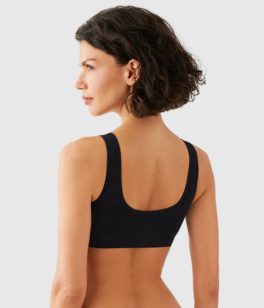 B-Smooth® Front Close Bralette: Black Secondary image