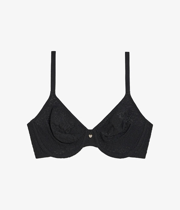 High Bar™ Plunge Underwire Bra: Black