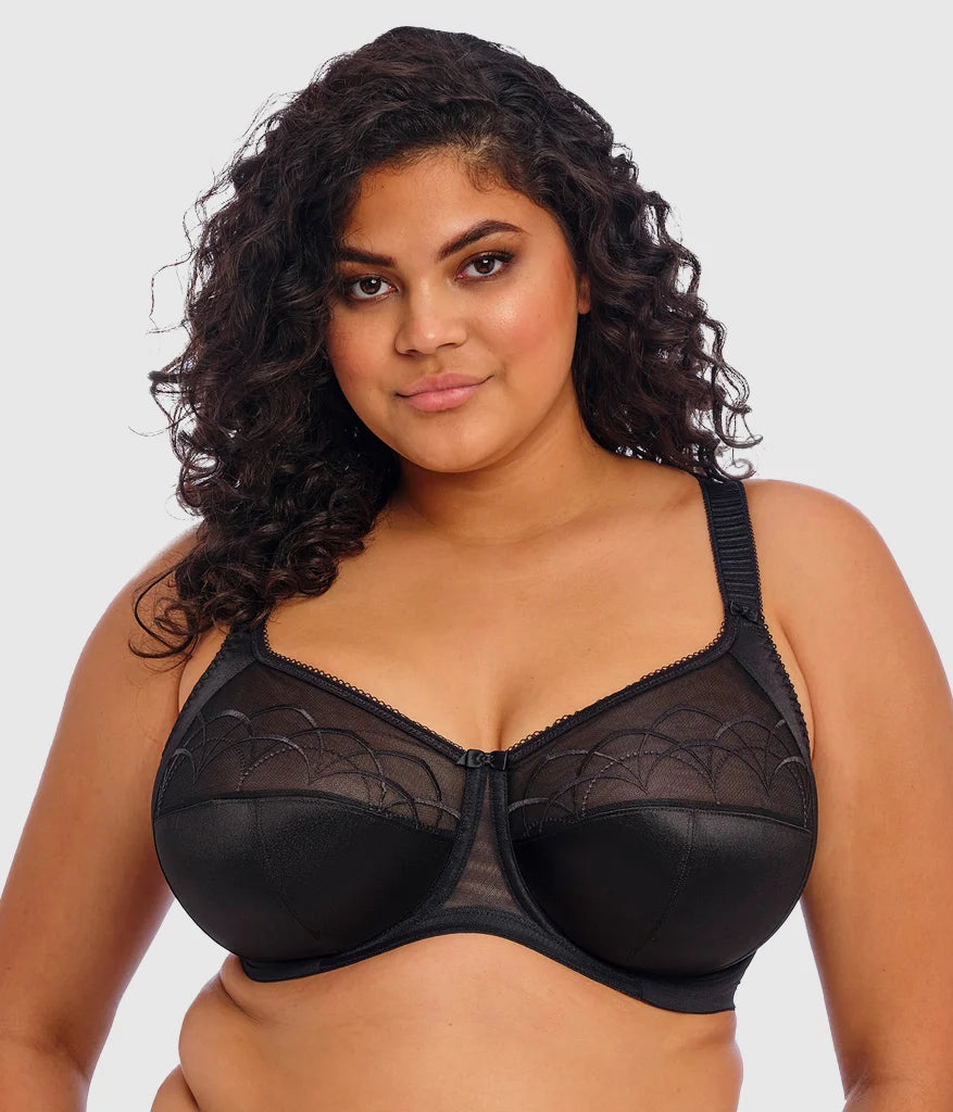 Cate Side Support Underwire Bra: Black