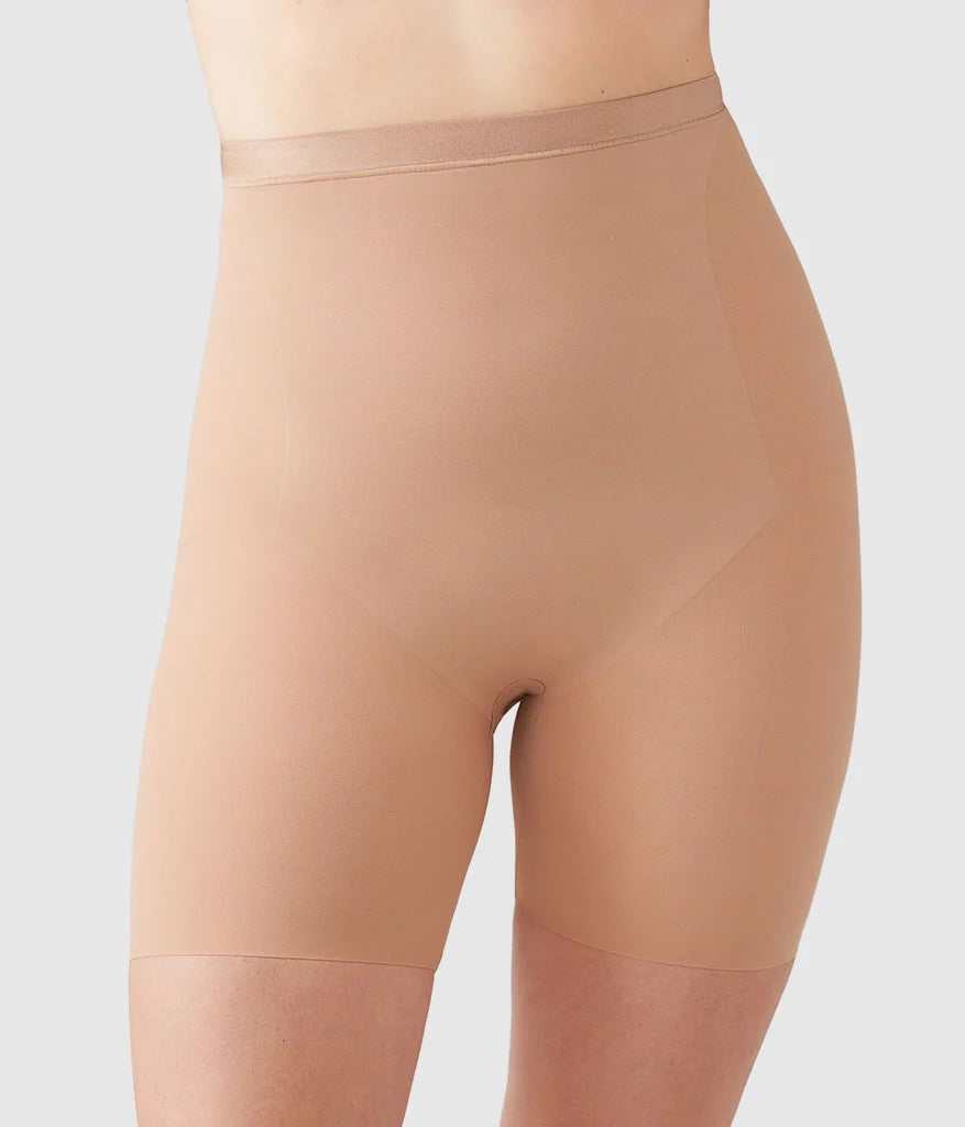 Shape Revelation® Straight Hi-Waist Thigh Shaper: Praline Main image