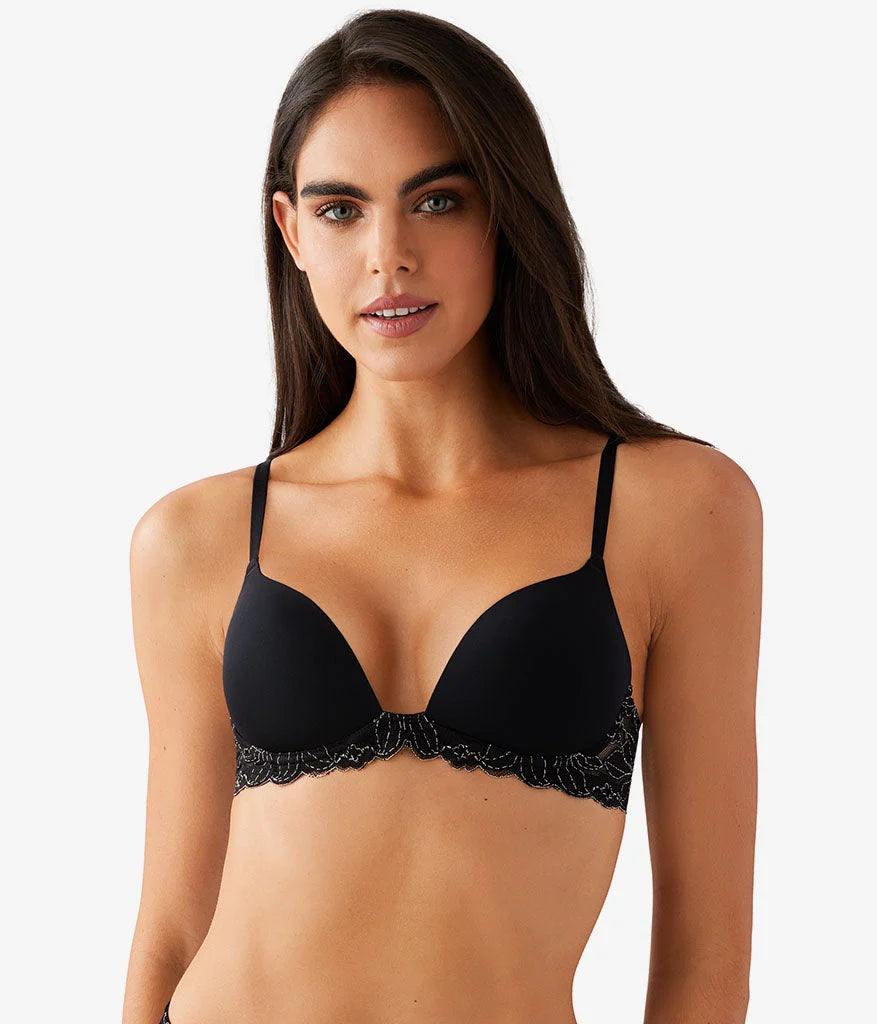 Feeling Famous Wire Free Push Up Bra: Night/Angel Wing Main image