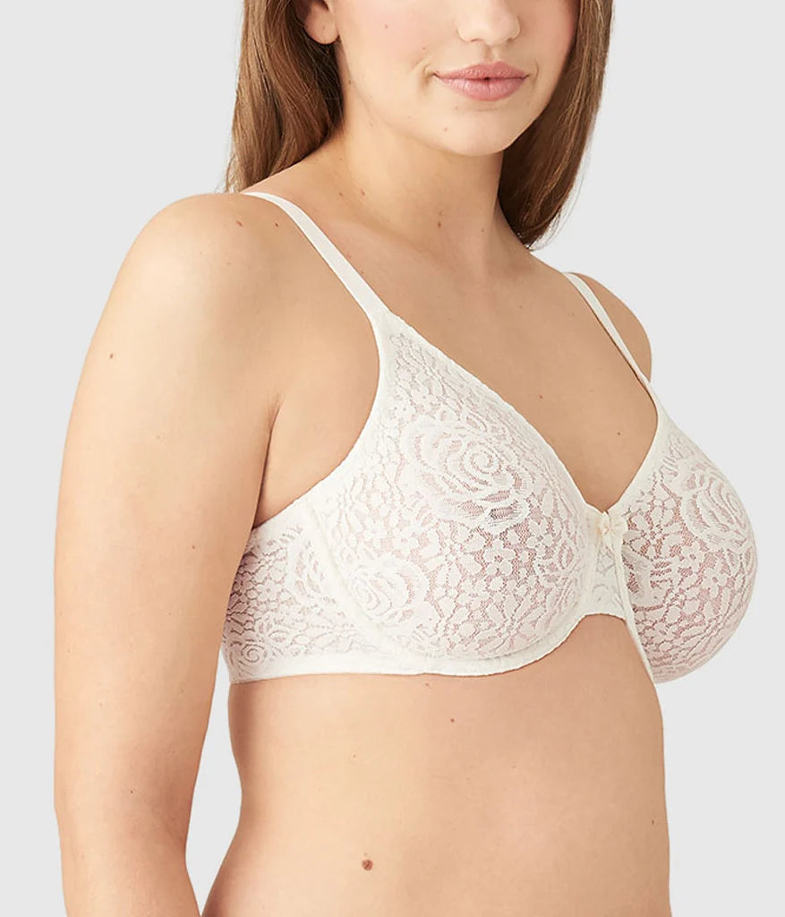 Halo Lace Underwire Bra: Ivory Secondary image