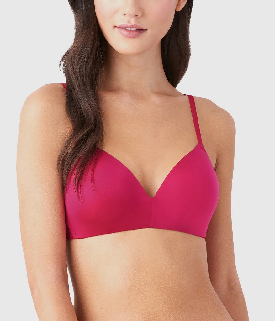 Future Foundation Wire Free T-Shirt Bra with Lace: Bright Rose Main image