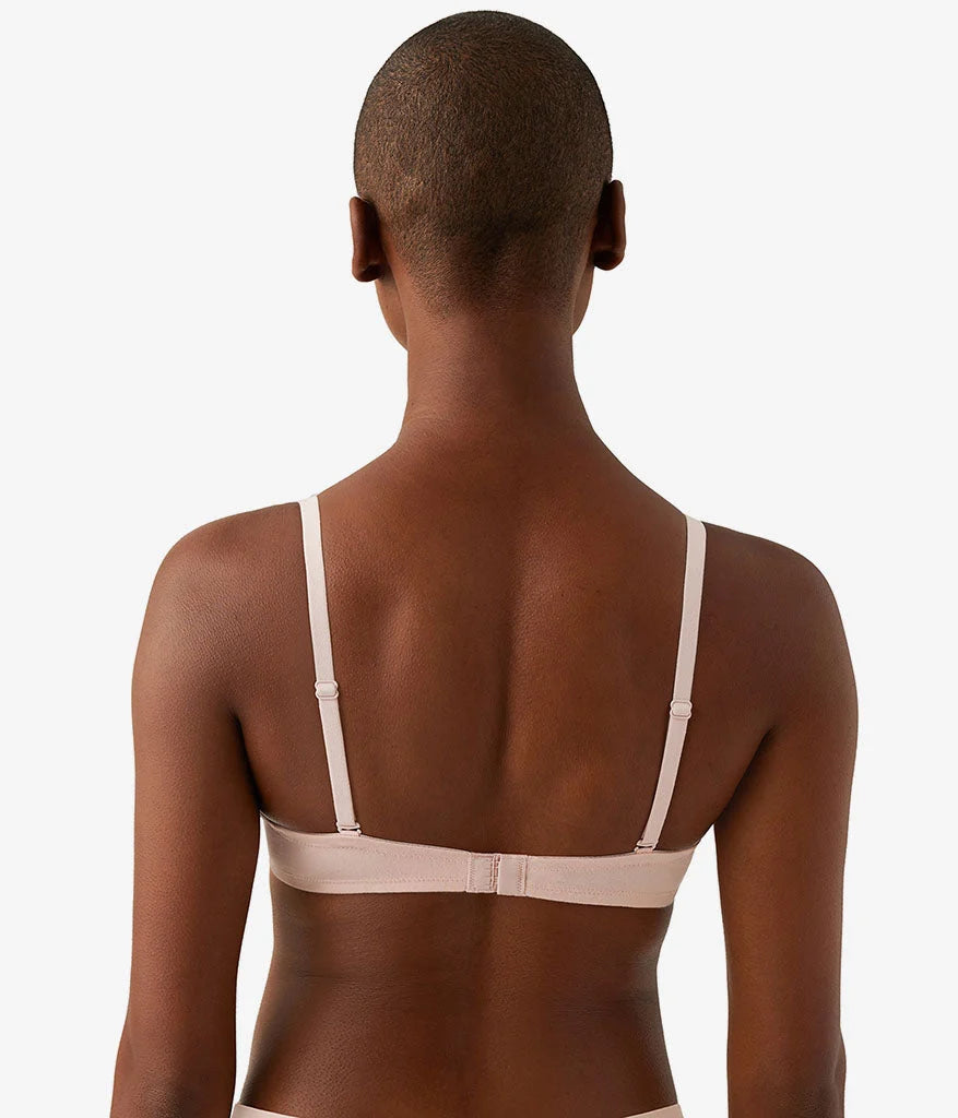 Cotton To A Tee Plunge T-Shirt Bra: Rose Smoke