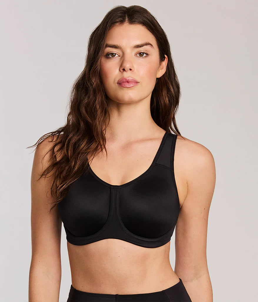 Simone Sport Underwire Bra: Black Main image
