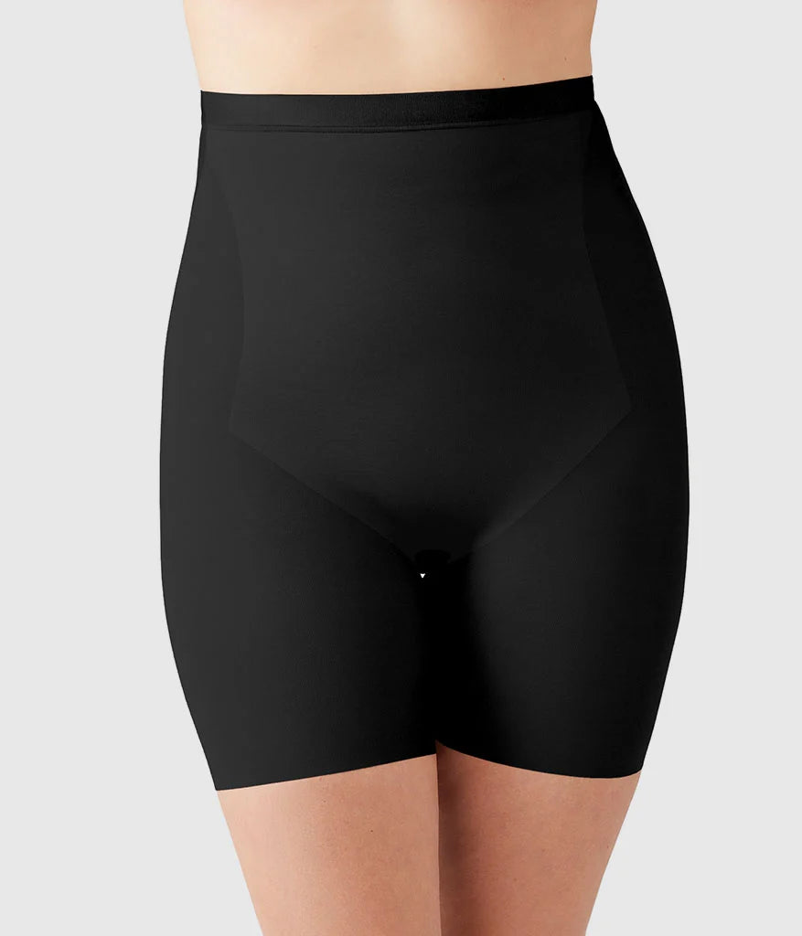 Shape Revelation® Straight Hi-Waist Thigh Shaper: Black Main image