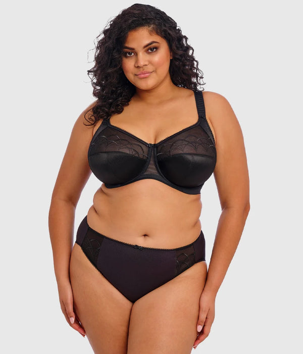 Cate Side Support Underwire Bra: Black