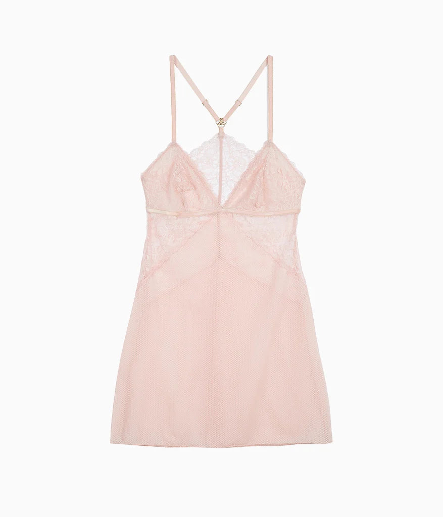 Lace Encounter Chemise: Rose Smoke