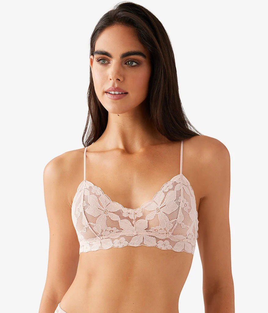 Feeling Famous Bralette: Rose Smoke/White