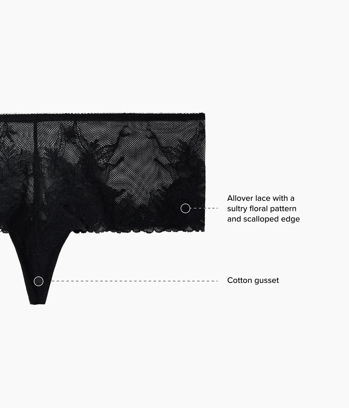 Vivid Attraction Tanga: Black