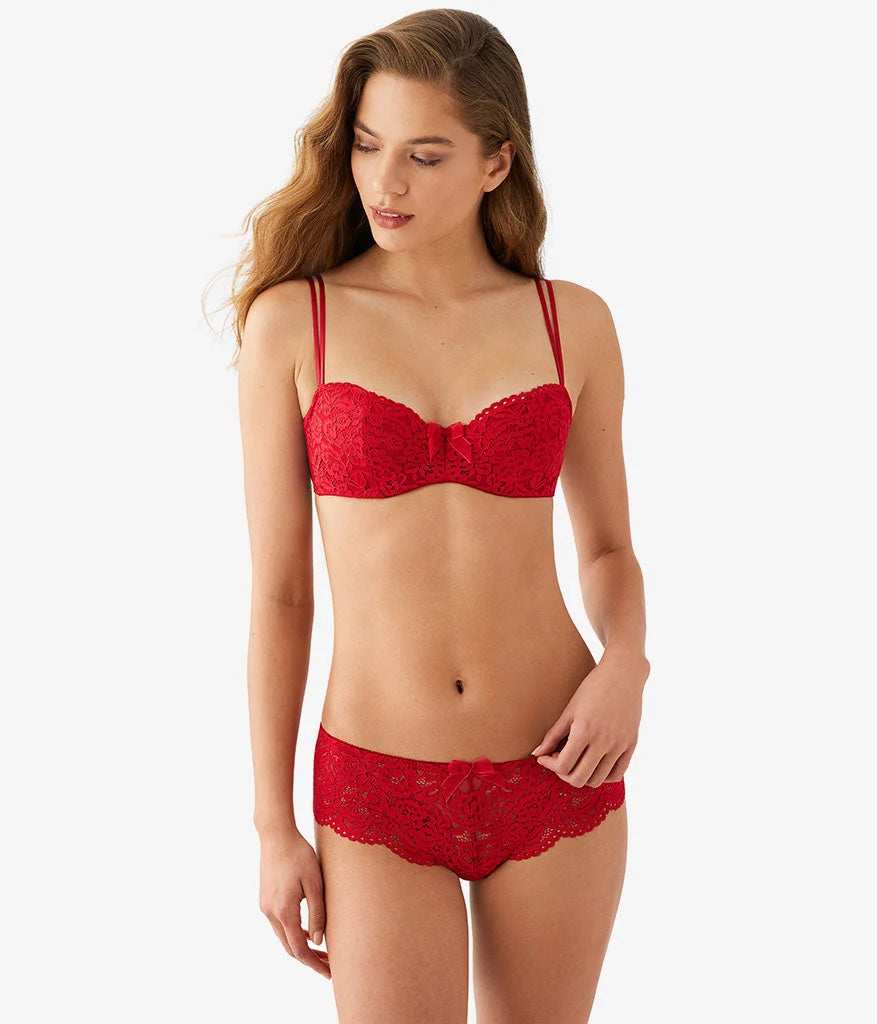 Ciao Bella Balconette Bra: Savvy Red