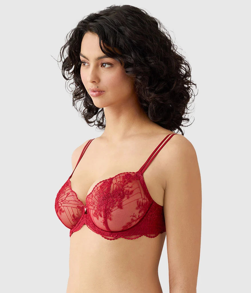 Midnight Soiree Underwire Bra: Regina Red Secondary image