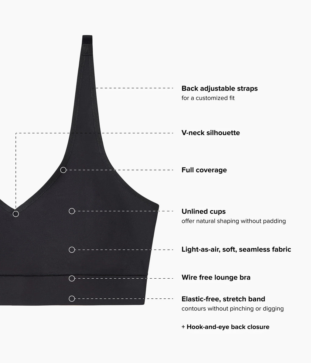 Easy Like Sunday™ Wire Free Bra: Black