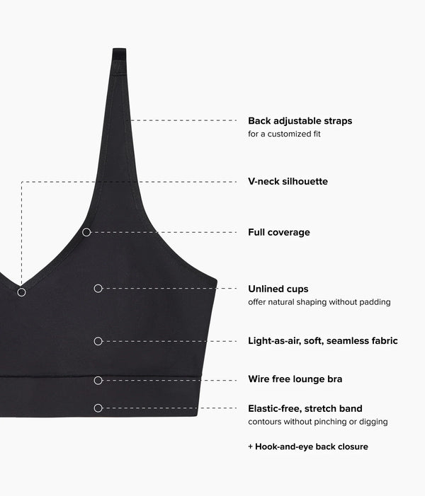 Easy Like Sunday™ Wire Free Bra: Black
