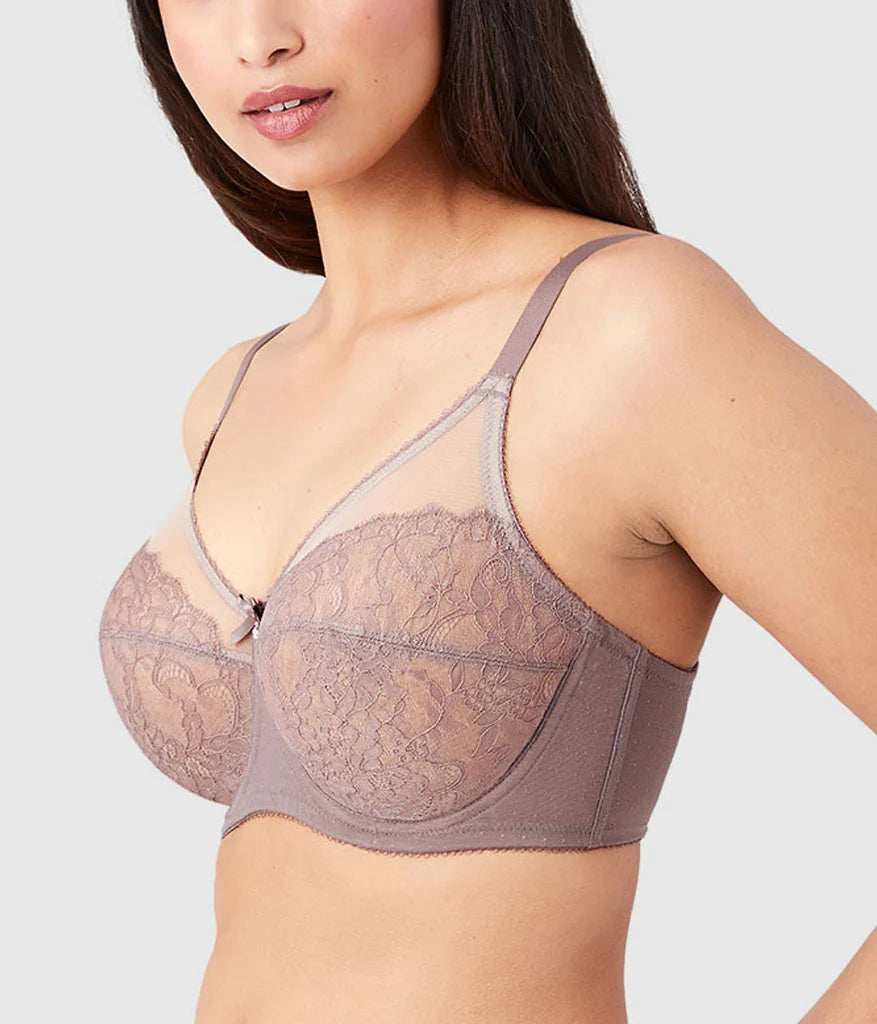 Retro Chic Full Figure Underwire Bra: Cappuccino Secondary image