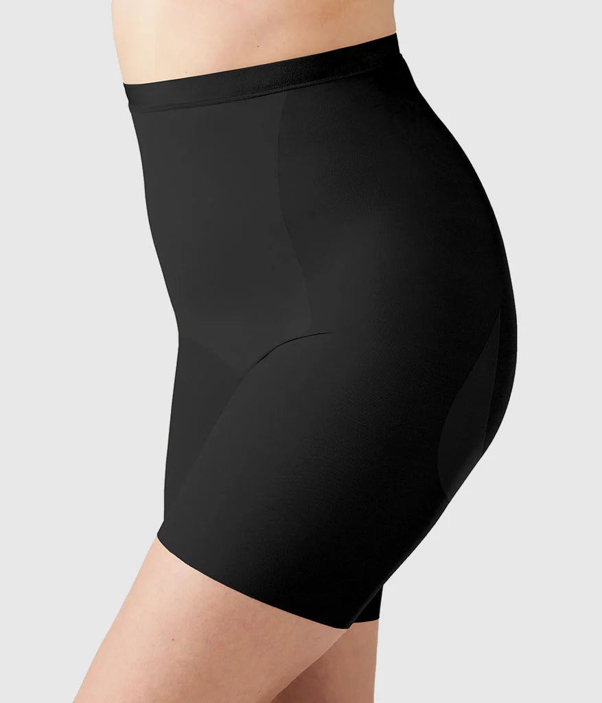 Shape Revelation® Straight Hi-Waist Thigh Shaper: Black Secondary image
