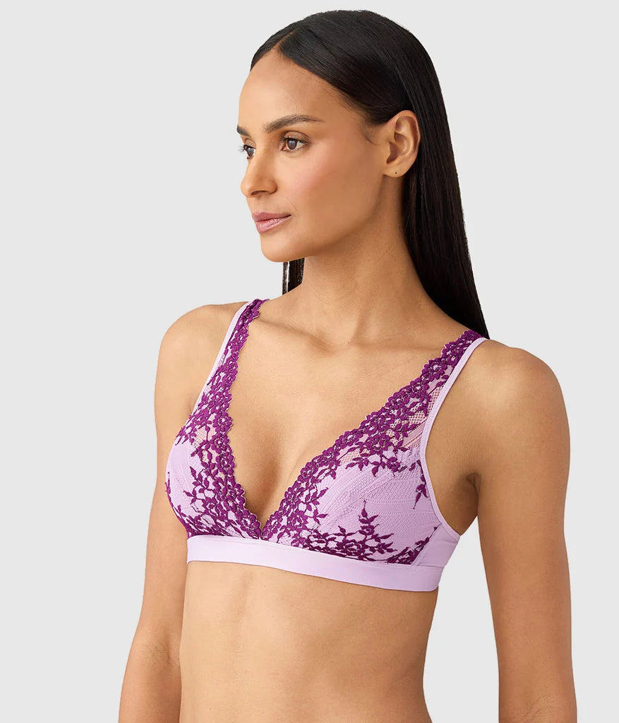 Embrace Lace® Wire Free Bralette: Lavender Sage/Dark Purple Secondary image