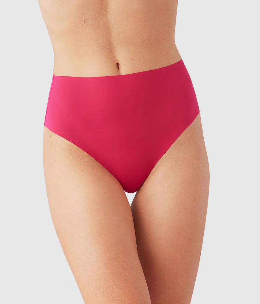 b.bare Hi-Waist Thong: Cerise