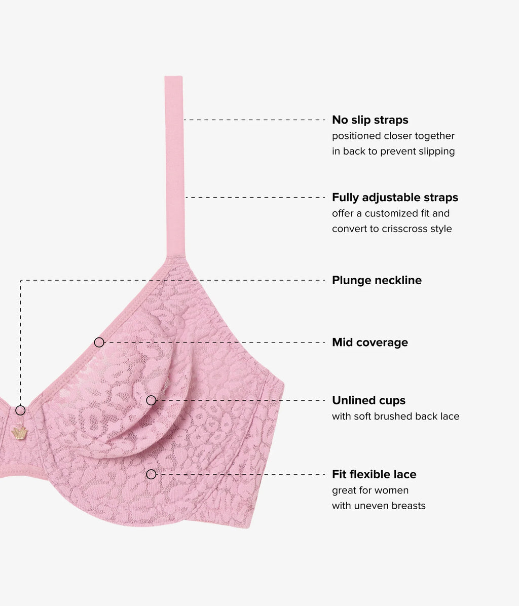 High Bar™ Plunge Underwire Bra: Lilas