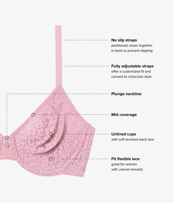 High Bar™ Plunge Underwire Bra: Lilas