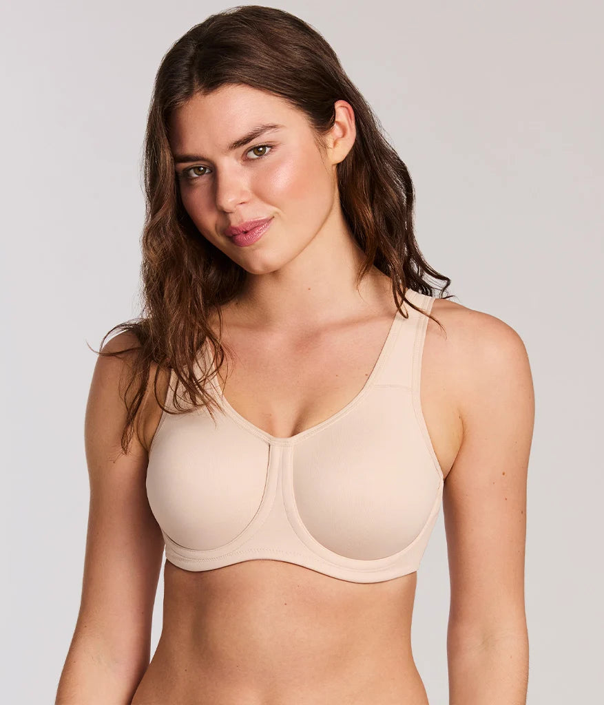 Simone Sport Underwire Bra: Sand Main image