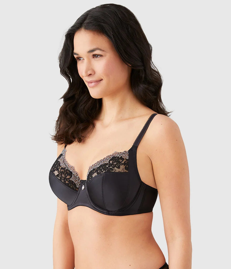 Side Note Underwire Bra: Black