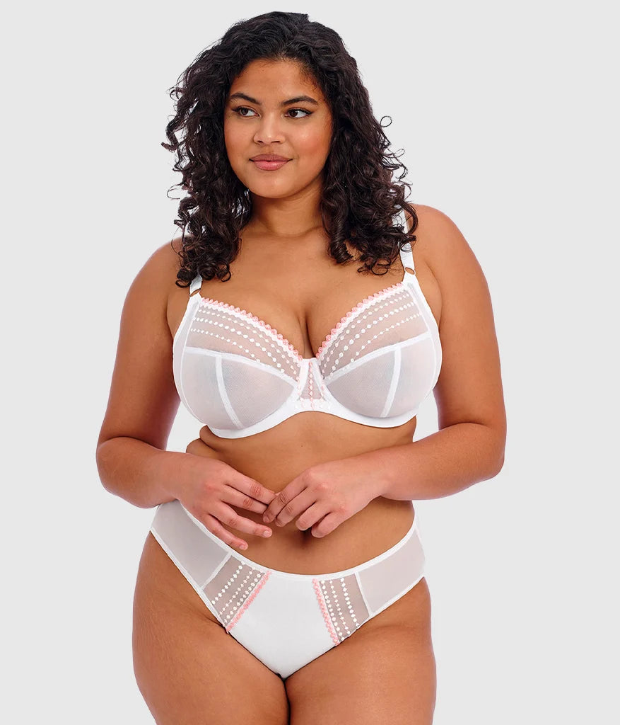 Matilda Underwire Plunge Bra: White