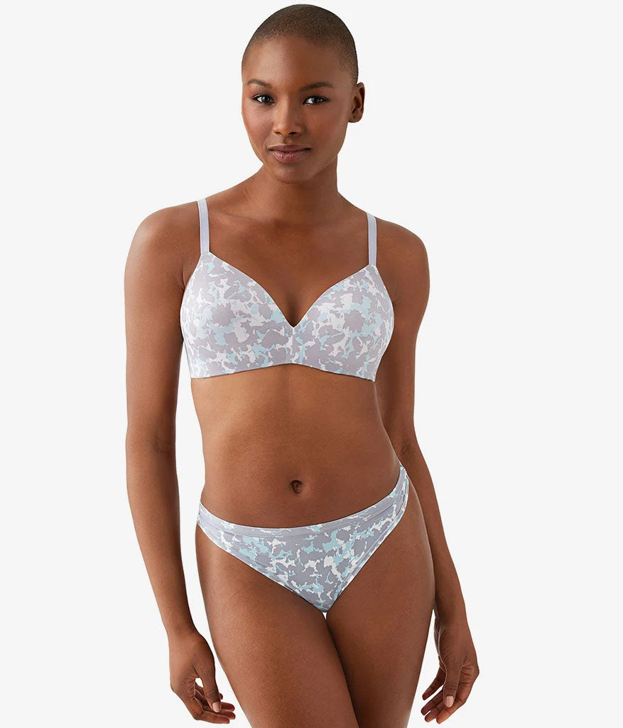 Future Foundation Wire Free T-Shirt Bra: Dream Blue/Gray Camouflage