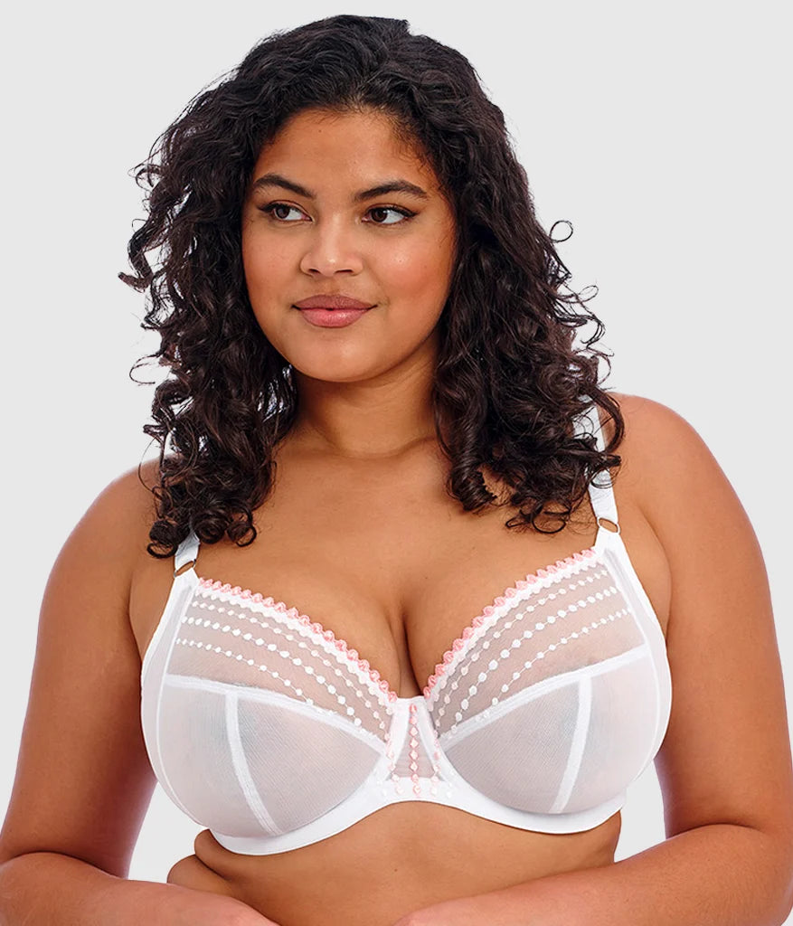 Matilda Underwire Plunge Bra: White
