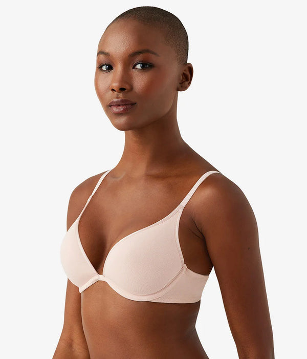 Cotton To A Tee Plunge T-Shirt Bra: Rose Smoke