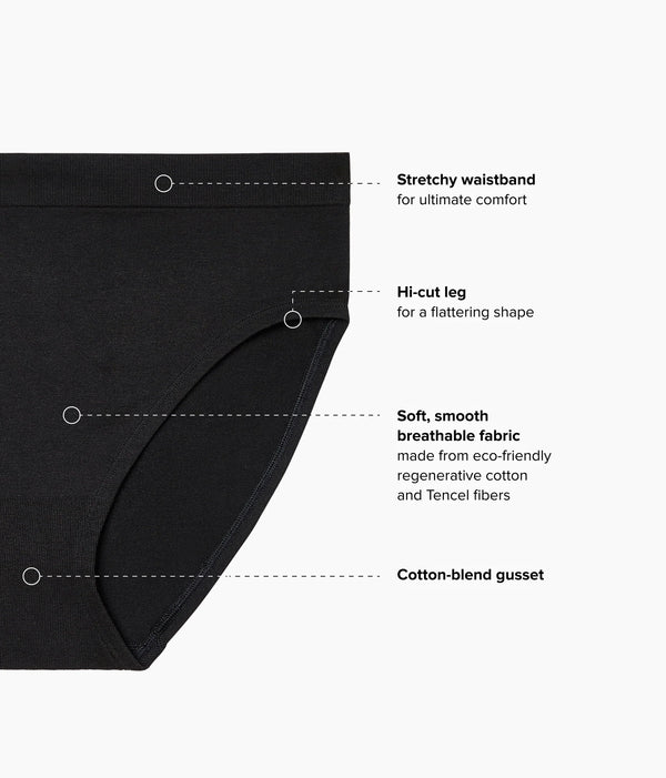B-Smooth® Natural Hi-Cut: Black