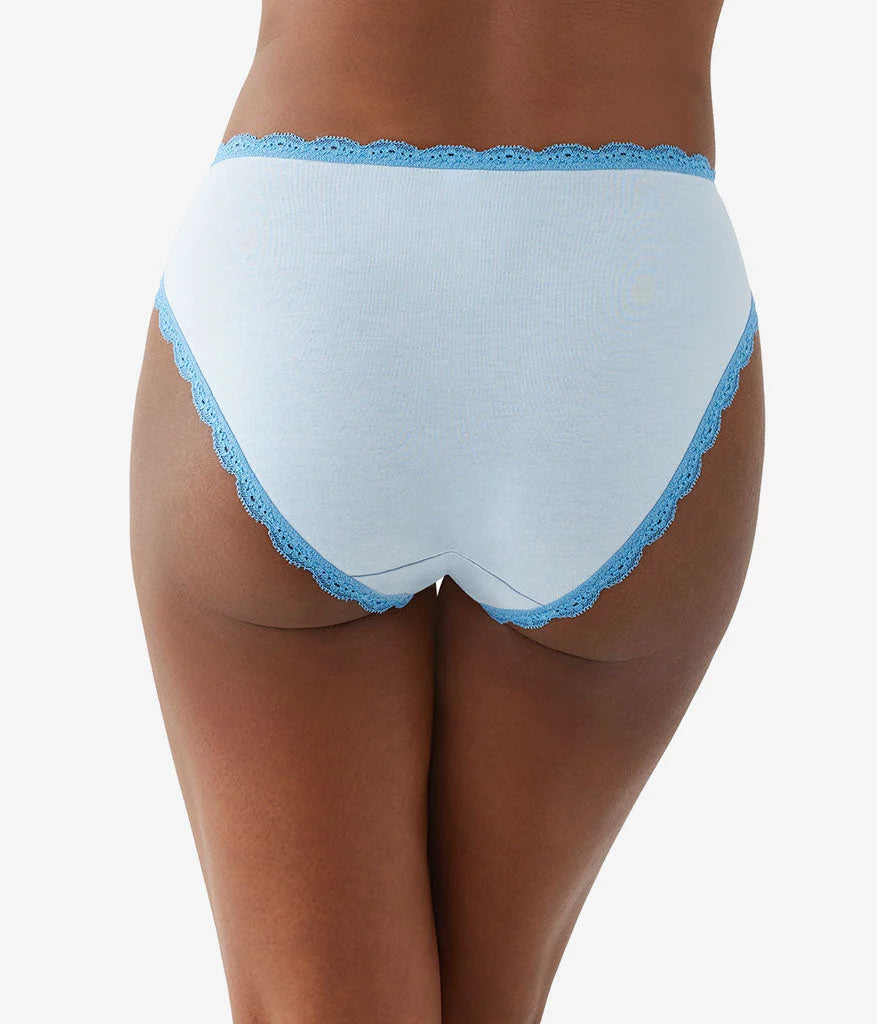Inspired Eyelet Hi-Leg: Dream Blue