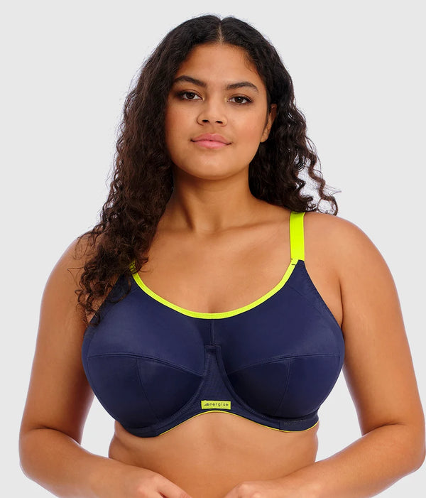 Energise Full Figure Underwire Sport Bra: Navy