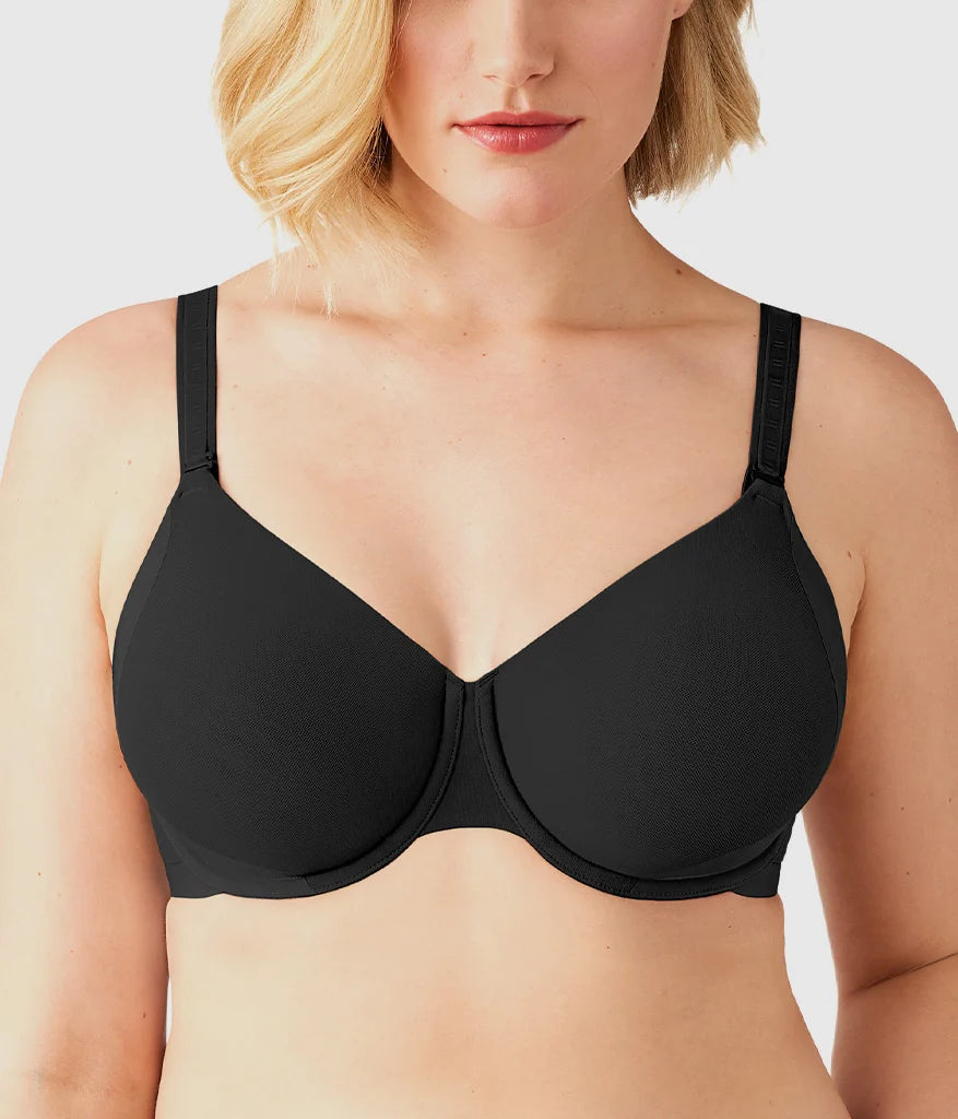 Shape Revelation® Uneven Underwire Bra: Black Main image