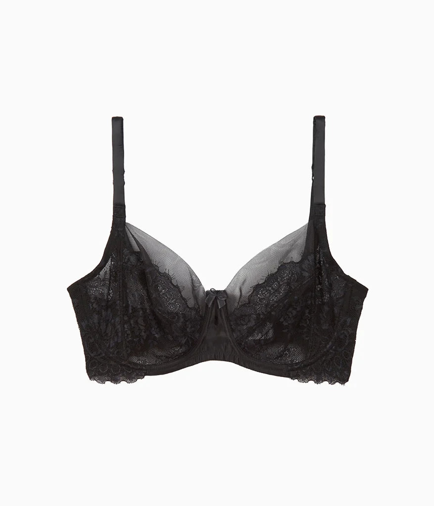 Center Stage Underwire Bra: Black/Graphite